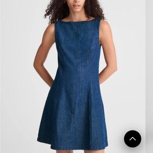 NWT Madewell Denim Boatneck Mini Dress